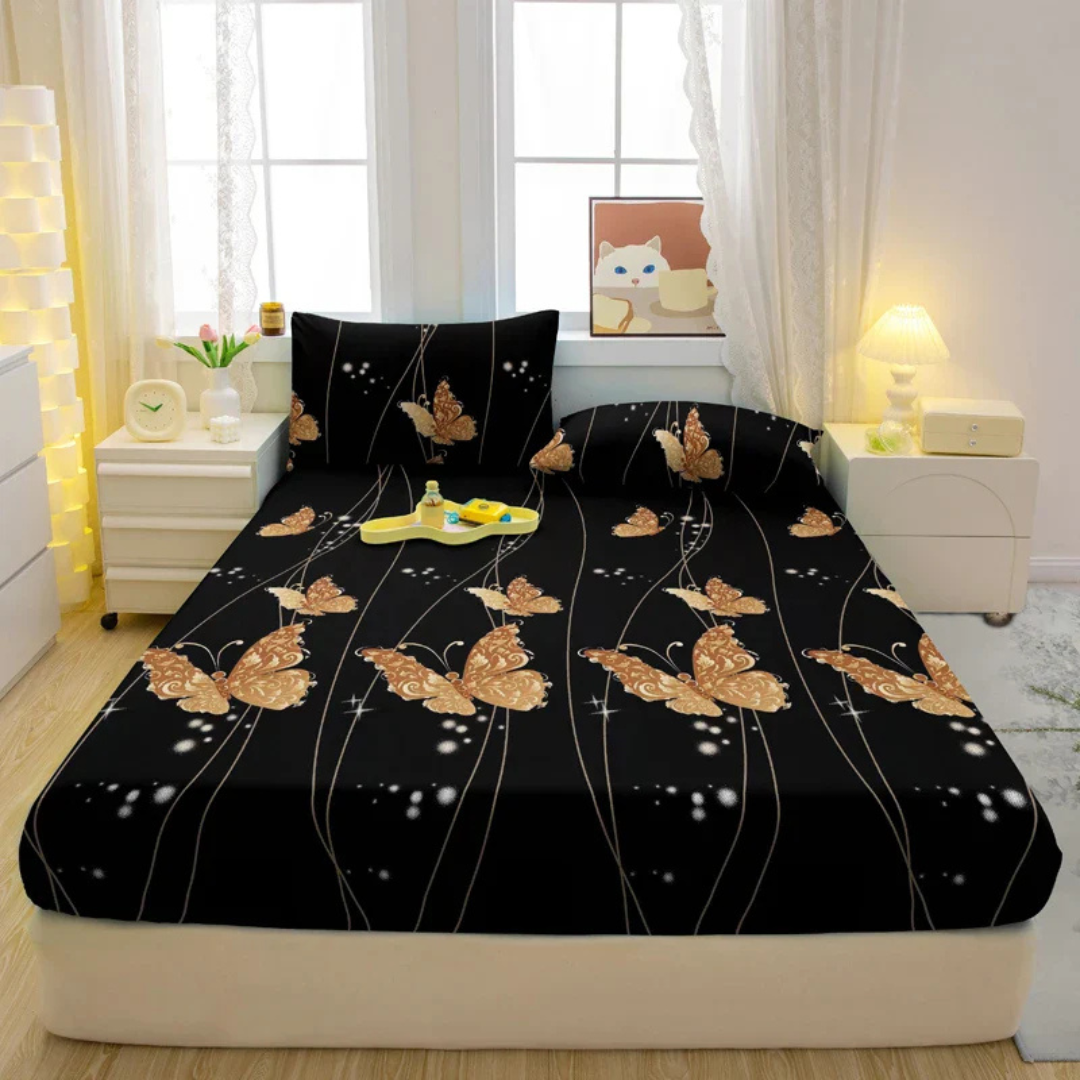 Stylish Polyester Duvet Cover with Pillowcases