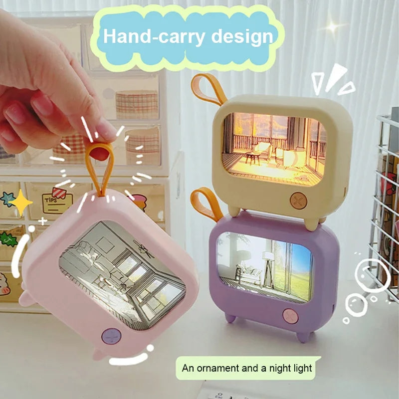 Mini LED Night Light with TV Painting Design
