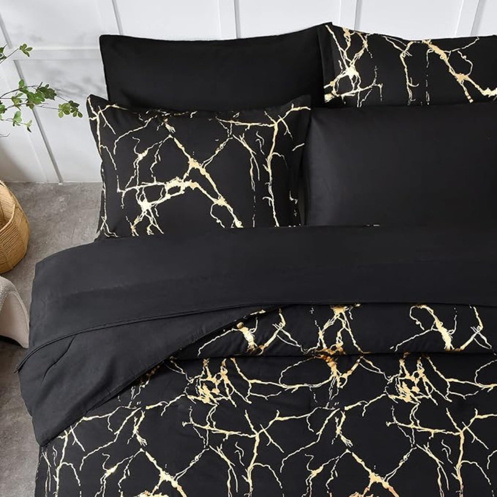 Lux Marble Duvet Cover Set with Pillowcases