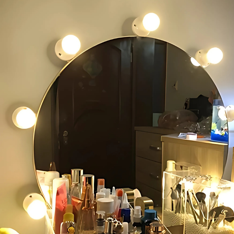 Dimmable LED Mirror Lighting with Adjustable Brightness and Color Temperature