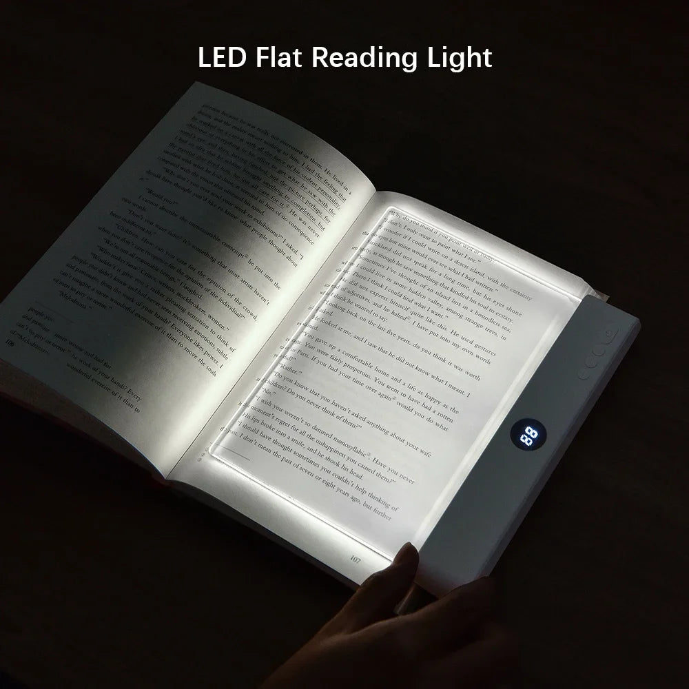 Rechargeable LED Flat Panel Reading Light with Adjustable Color Temperature and Dimming