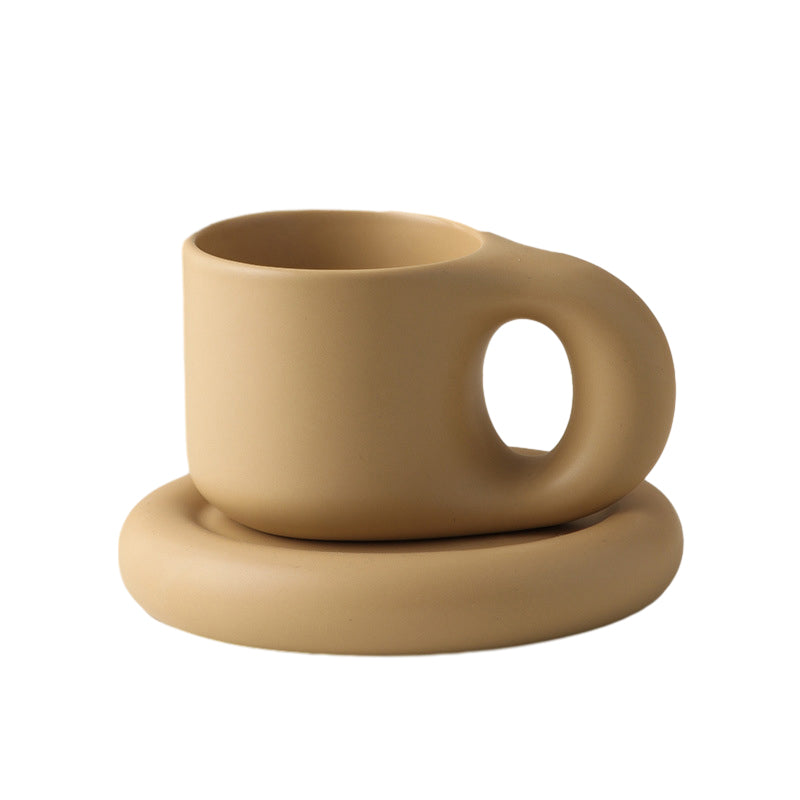 Nordic Minimalist Ceramic Mug 10 oz with Glossy Finish