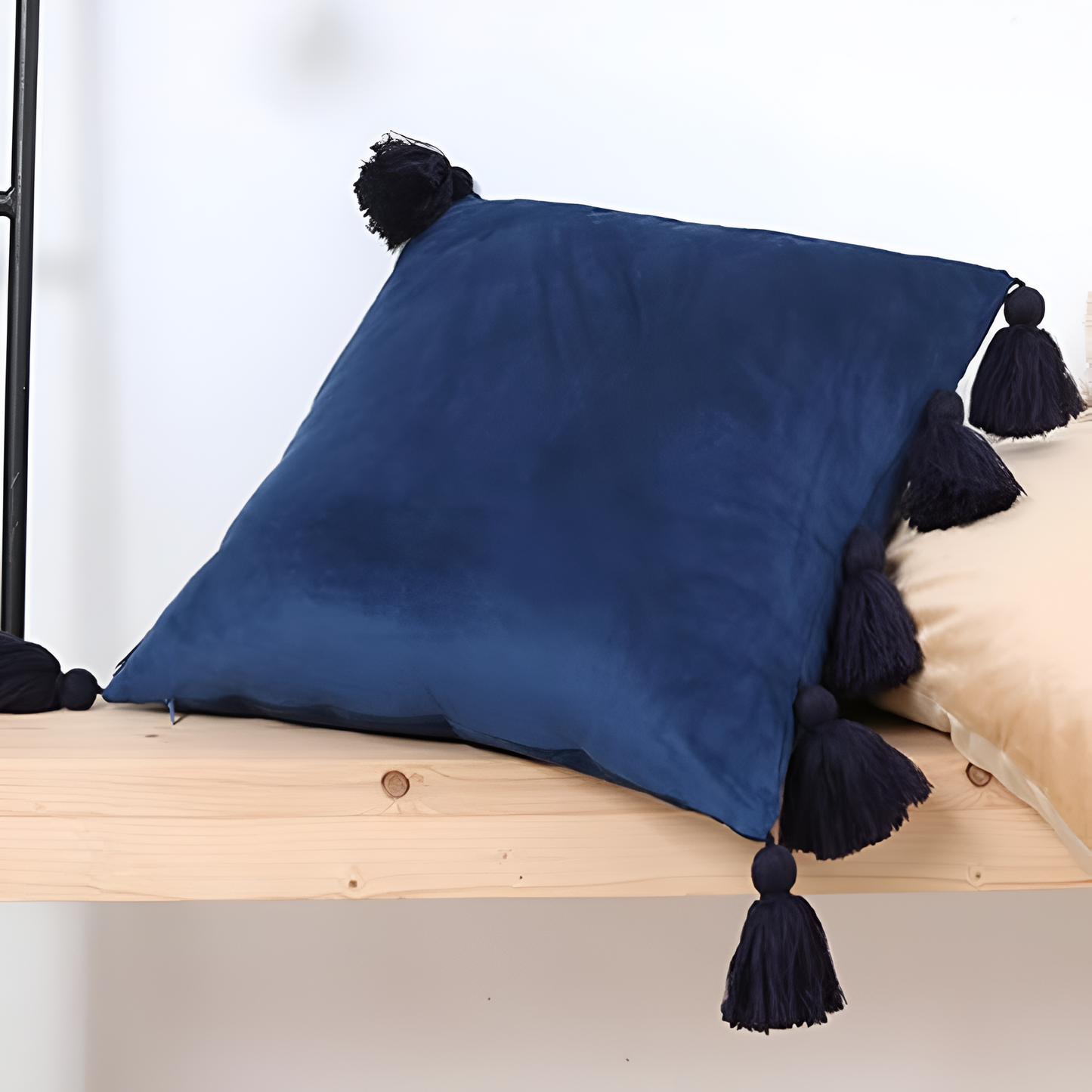 Bohemian Velvet Pompom Cushion Cover