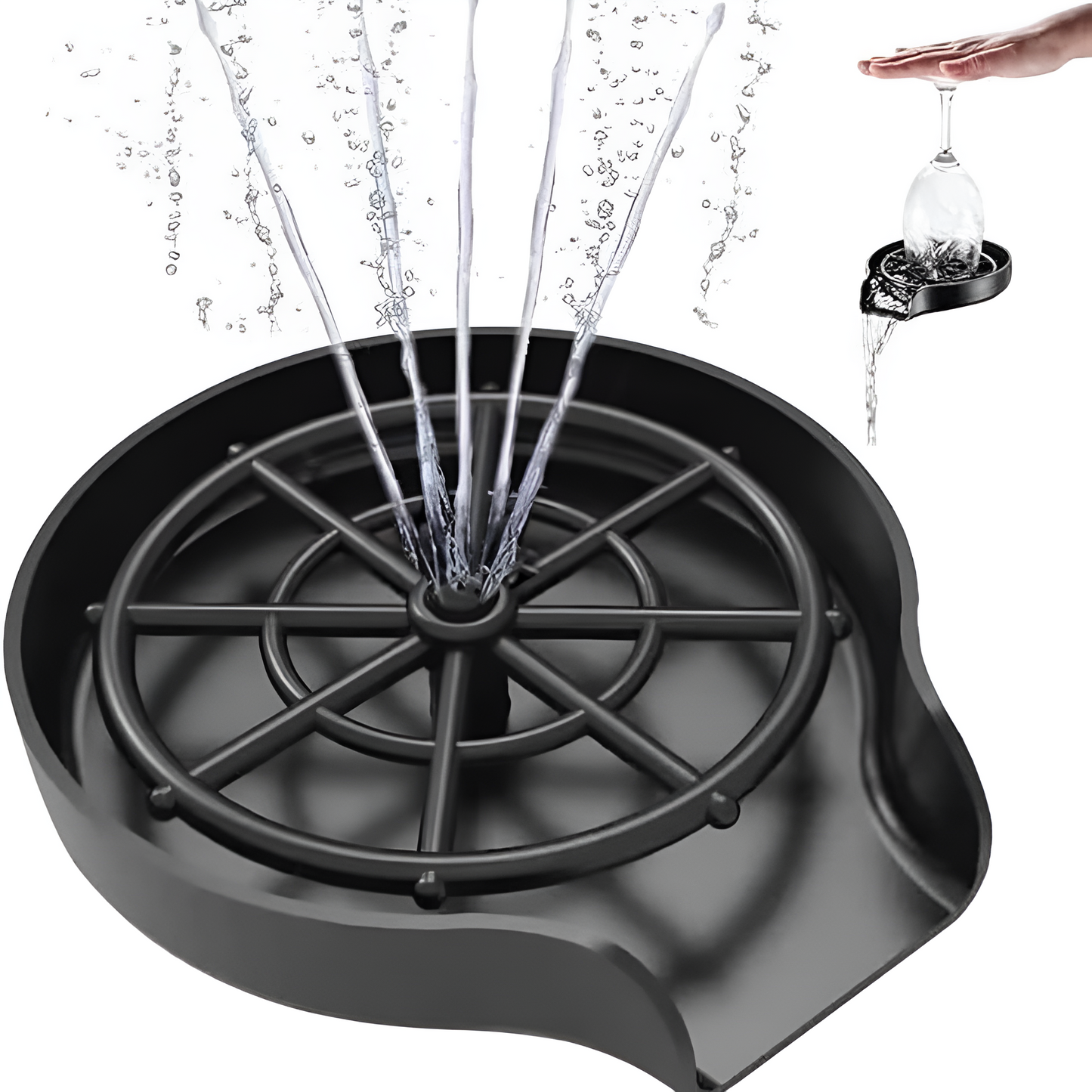 Automatic High-Pressure Glass Rinser for Quick Cleaning
