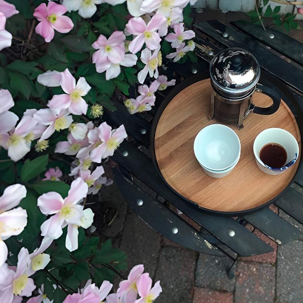 Modern Bamboo Serving Tray with Nordic Design