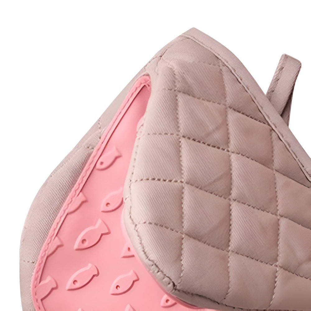 Silicone Quilted Heatproof Kitchen Mitts with Textured Grip