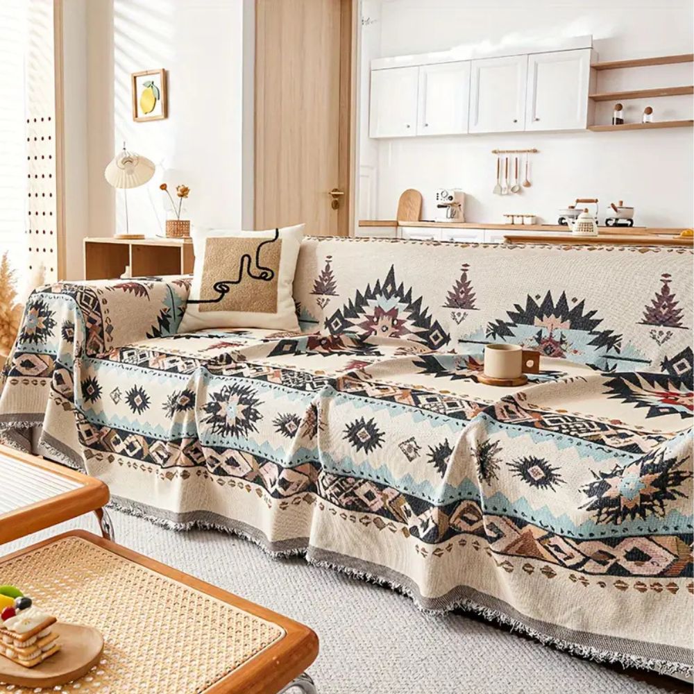 Tribal Weave Chenille Sofa Cover