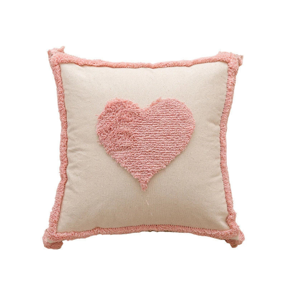 Boho Floral Chenille Cushion with Tassels