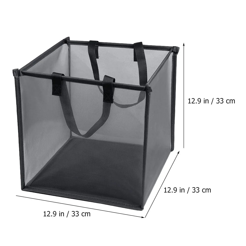 Foldable Mesh Laundry Hamper with Handles for Easy Storage
