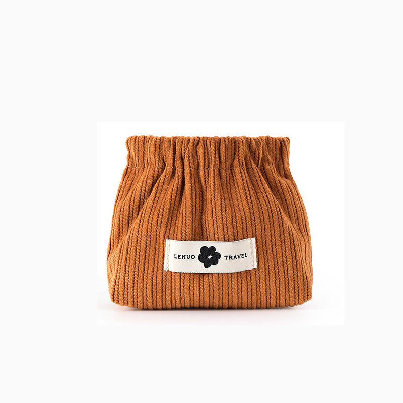 Corduroy Hair Tie and Cord Organizer with Elastic Compartments