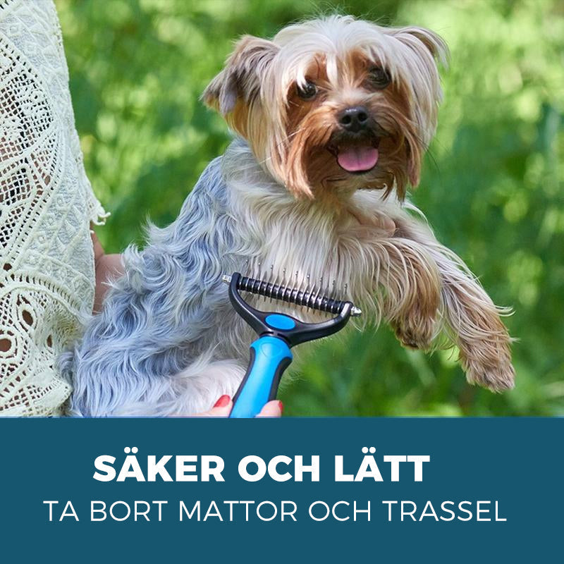 Pet Grooming Brush for Dogs and Cats with Stainless Steel Blade