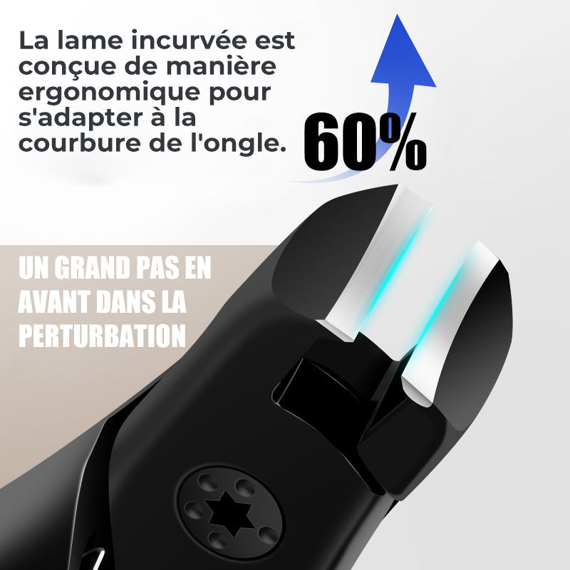 Ergonomic Stainless Steel Nail Clipper with Double-Sided File