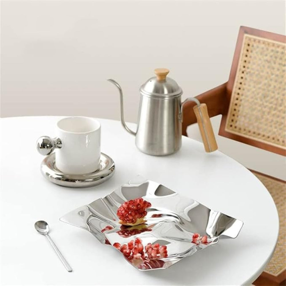 Wrinkled Stainless Steel Decorative Tray