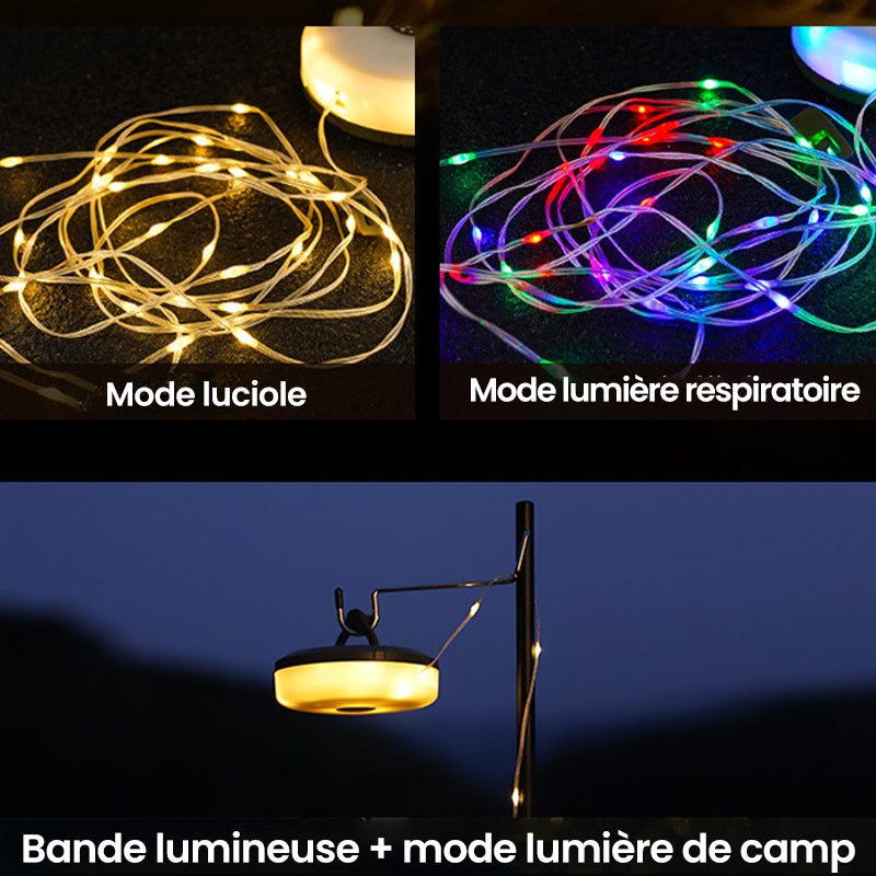 Portable Waterproof Magnetic Camping String Lights with USB Power