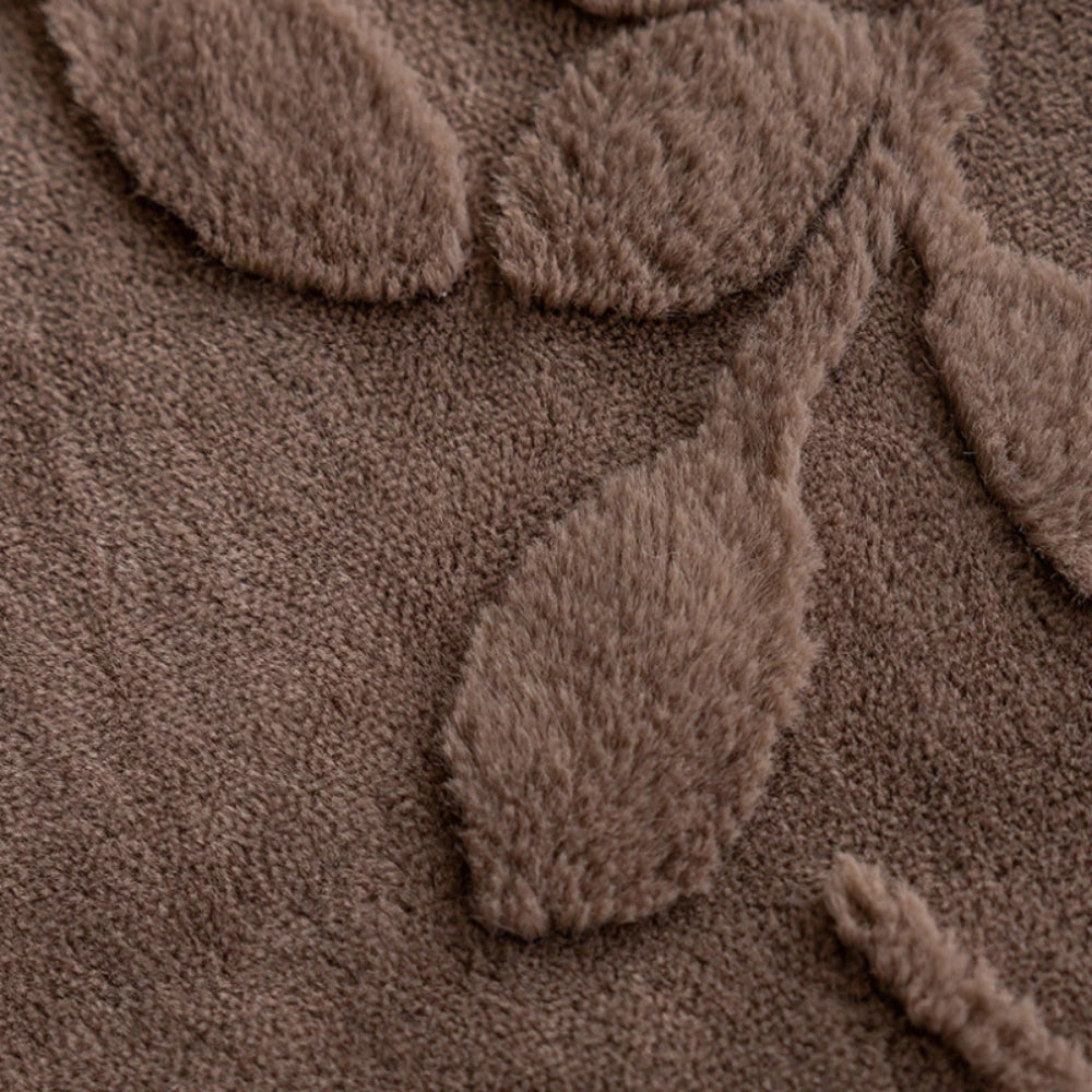 Branch Pattern Faux Fur Cushion Cover 18x18