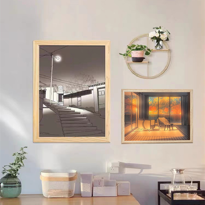 LED Sunlight Painting Night Light Decorative Art