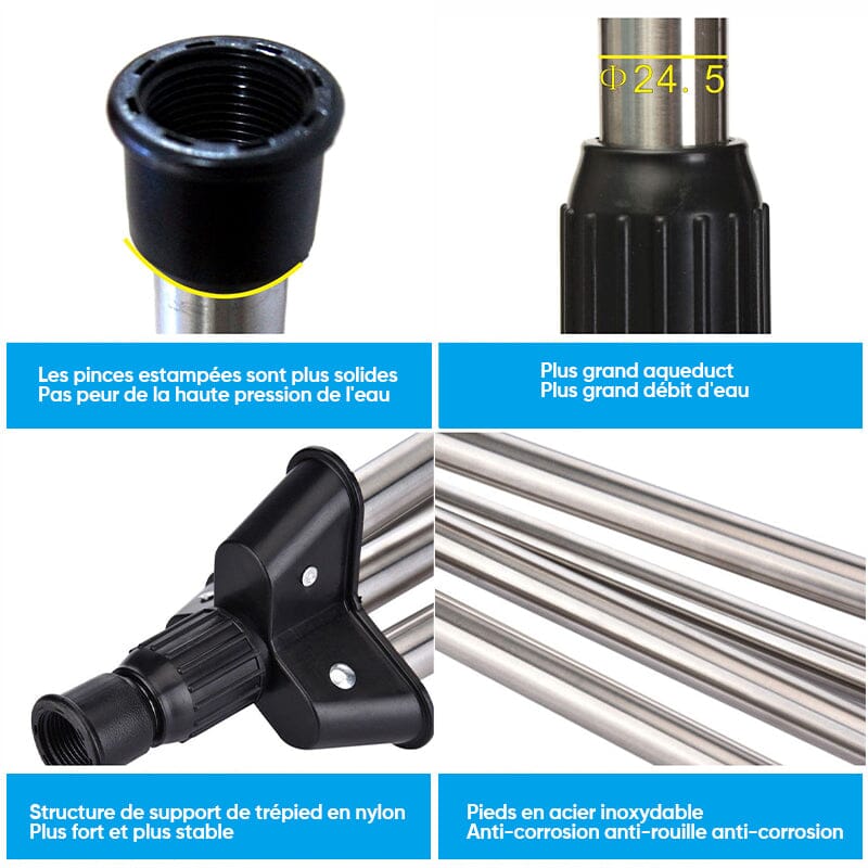 Adjustable Rotating Tripod Sprinkler with Misting Function