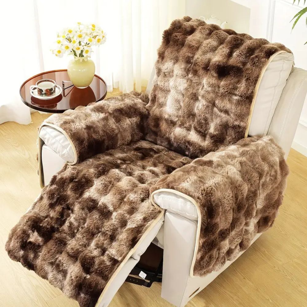 Velvet Plush Non-Slip Recliner Sofa Cover