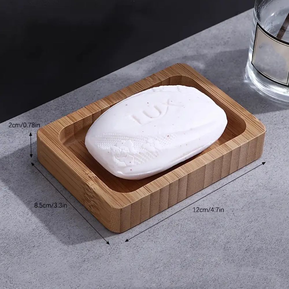 Natural Wooden Soap Dish for Spa-Like Bathroom Decor