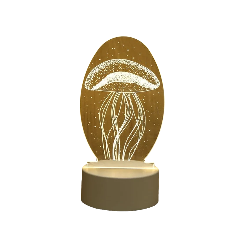 3D Acrylic Night Light with LED Color Options