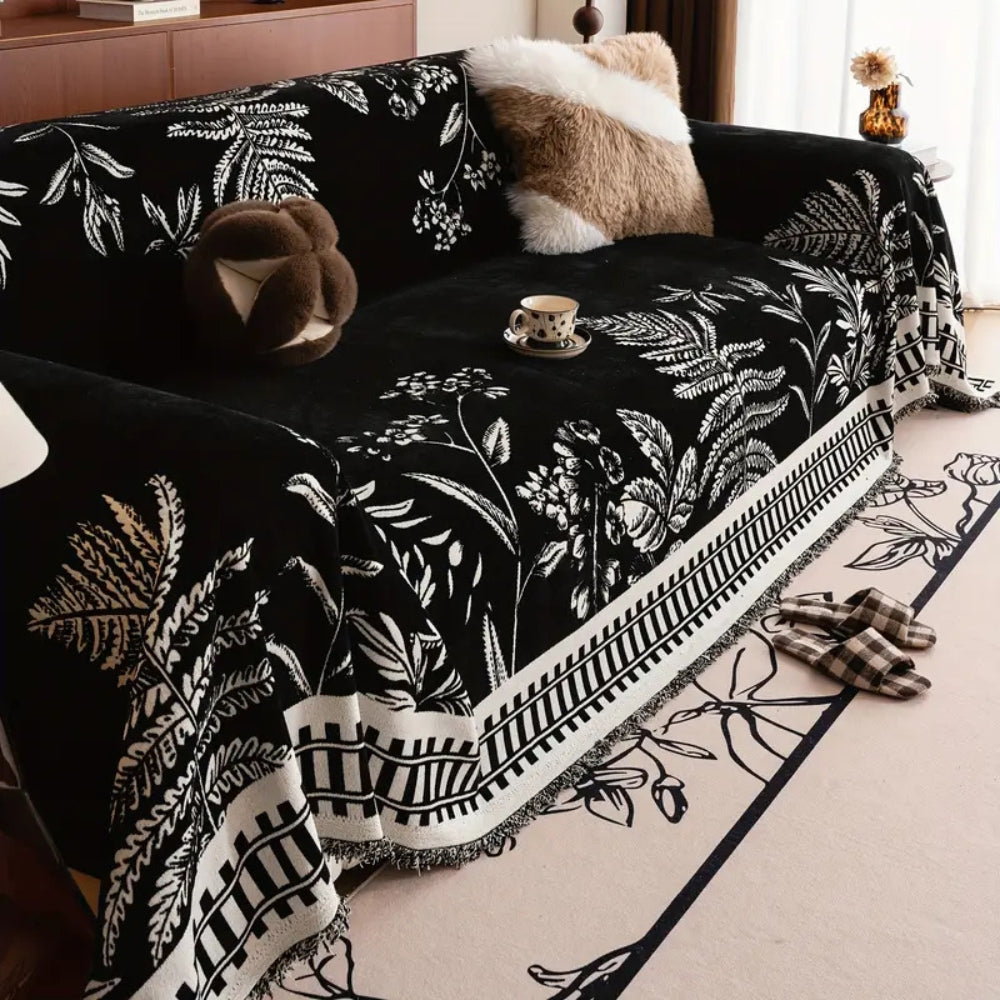 Chenille Floral Sofa Cover for Armchairs and Loveseats