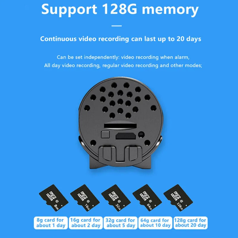 1080P Mini WiFi Security Camera with Night Vision and Motion Detection