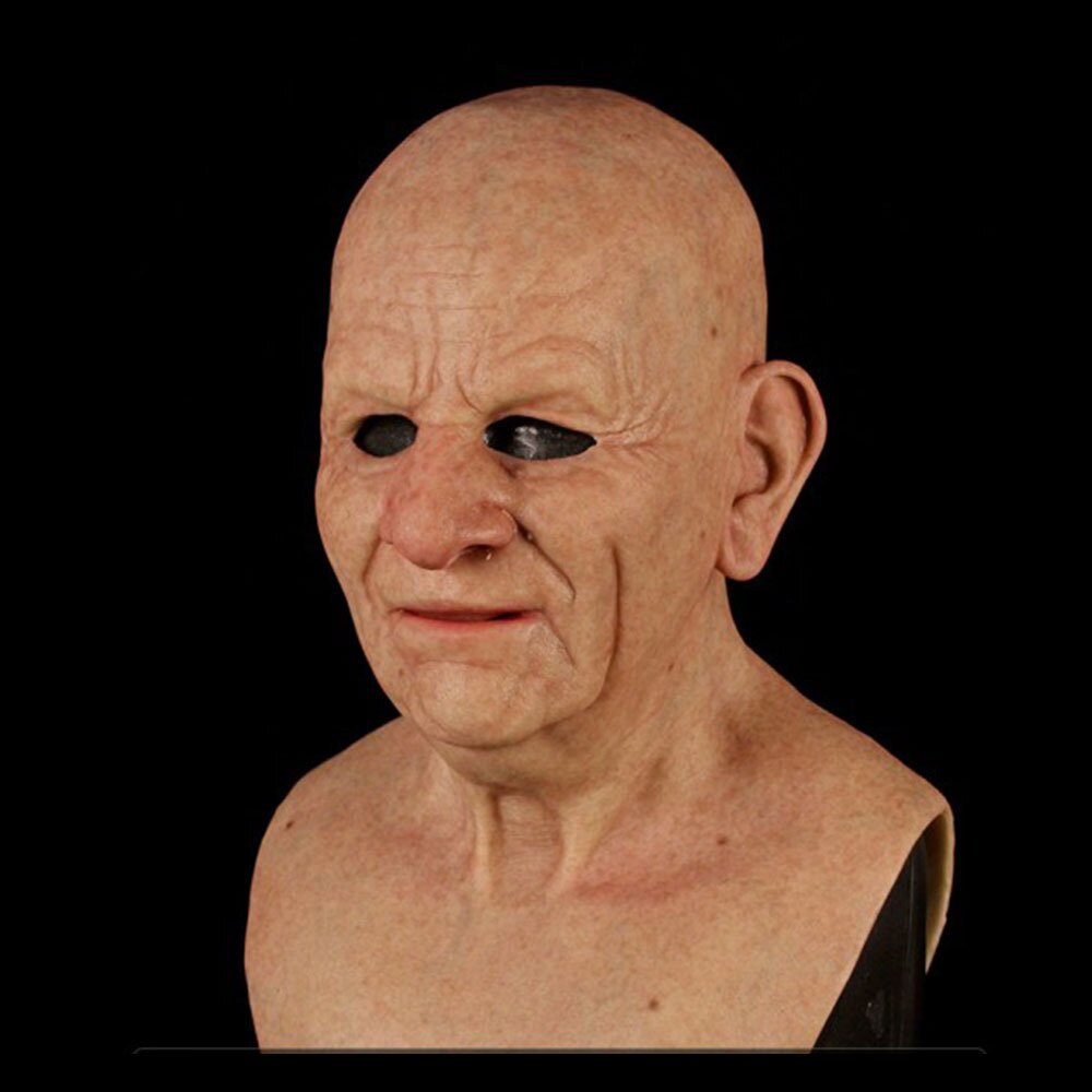 Realistic Old Man Latex Halloween Mask for Adults