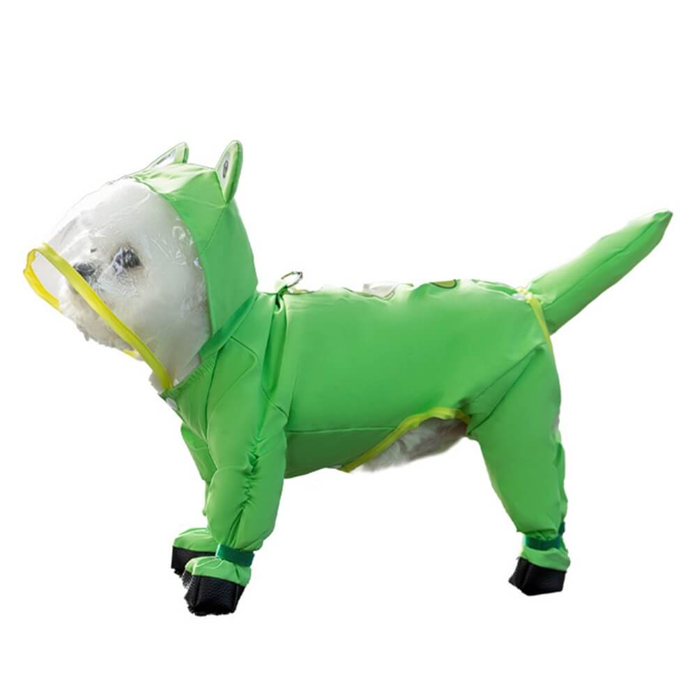 Waterproof Full Body Dog Raincoat with Animal Design