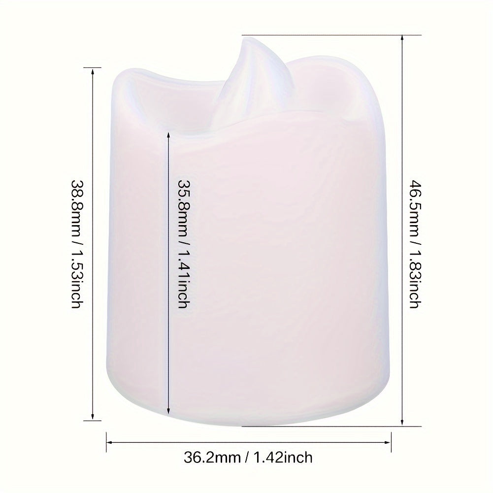 Flameless LED Tealights - Battery-Operated Flickering Candles for Weddings and Events