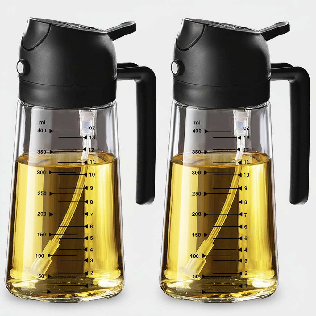 16oz BPA-Free Glass Olive Oil Sprayer & Dispenser