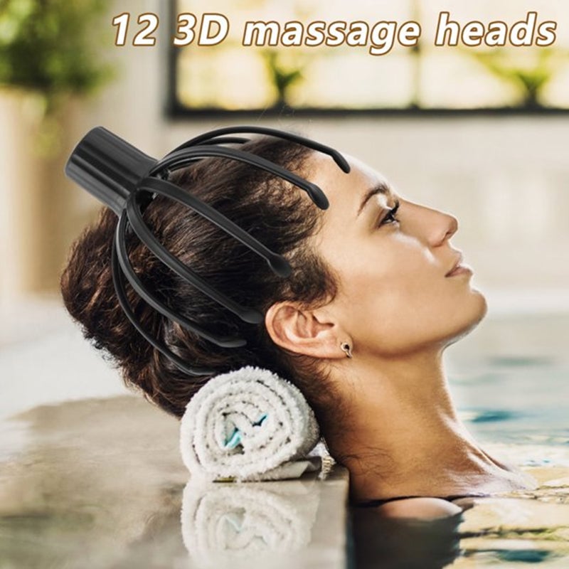 Rechargeable Octopus Head Massager with Vibration Settings