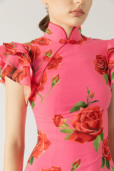 Valery - Floral Mandarin Dress