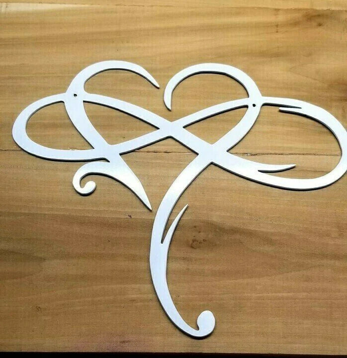 Infinity Heart Metal Wall Art Decoration