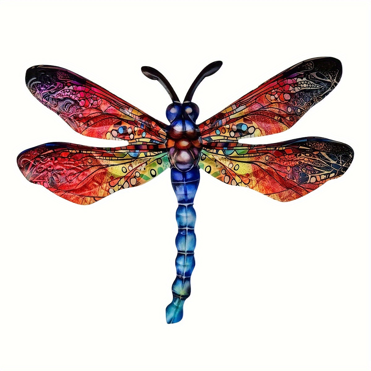 Vibrant Metal Dragonfly Wall Art for Indoor and Outdoor Decor