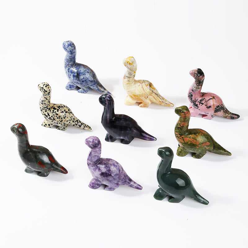 Crystal Dinosaur Gemstone Decor 2.5 Inch Natural Stone Figurine