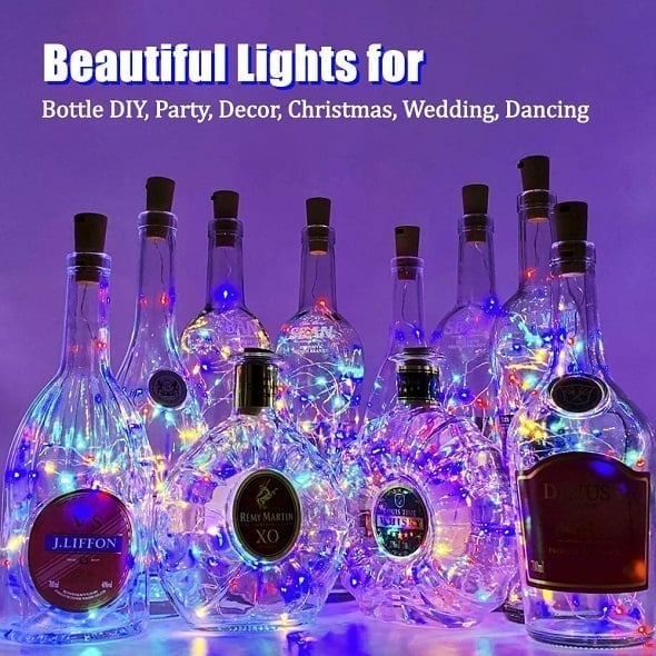 LED Bottle Light Cork Night Lamp with Flexible Wire - 20 LEDs