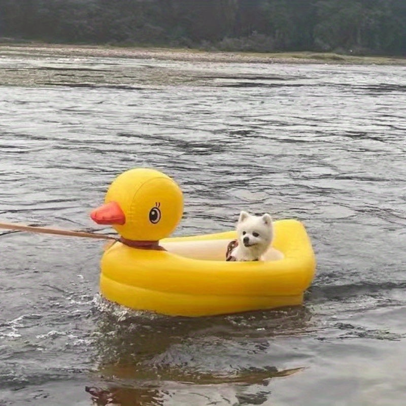 Inflatable Duck Floating Ring for Small Dogs