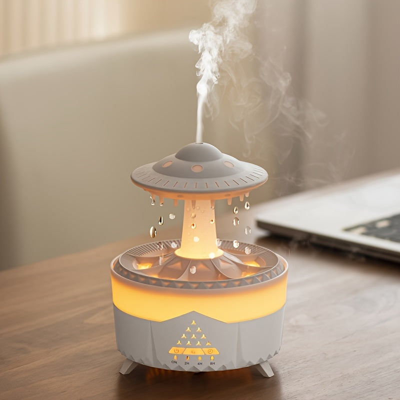 Raindrop Aromatherapy Essential Oil Diffuser with LED Light and Humidifier