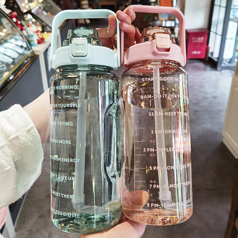Large 67 oz Plastic Water Bottle - Japanese Design, Eco-Friendly, Solid Color