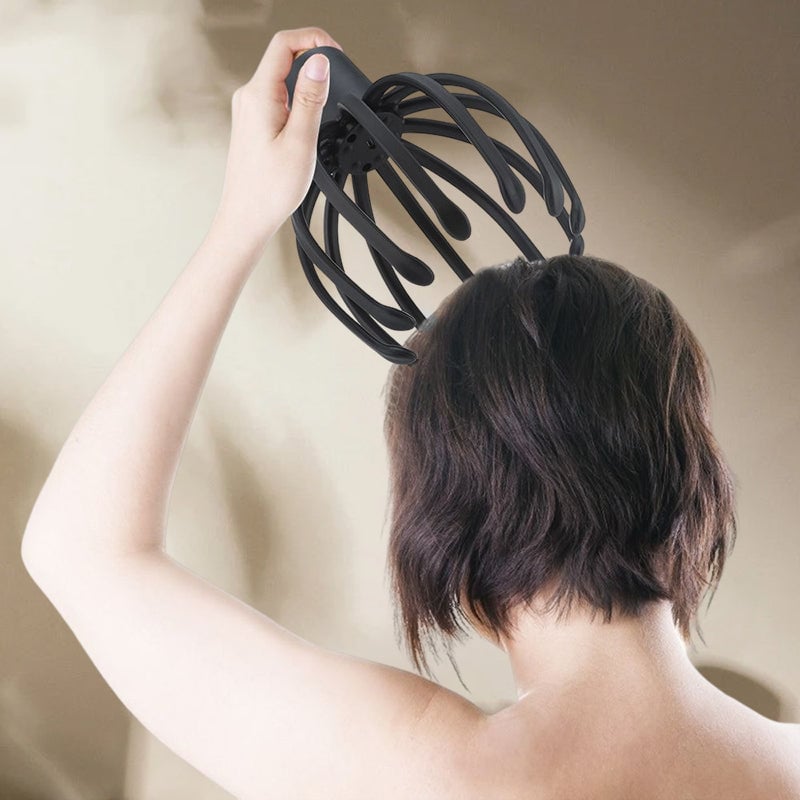 Rechargeable Octopus Head Massager with Vibration Settings