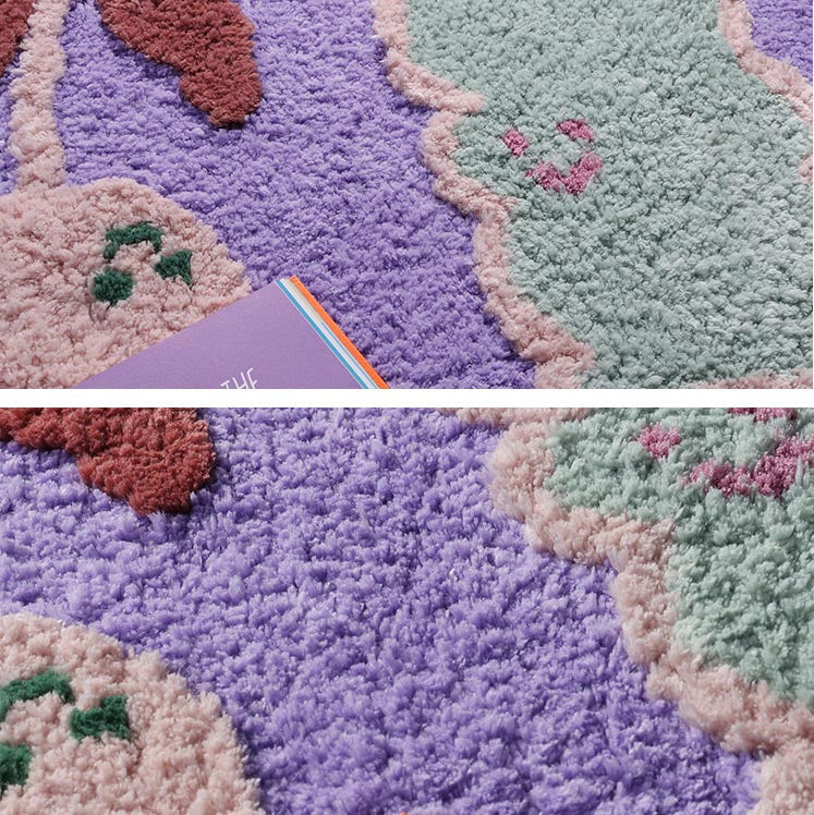 Floral Non-Slip Bath Mat - Plush and Absorbent