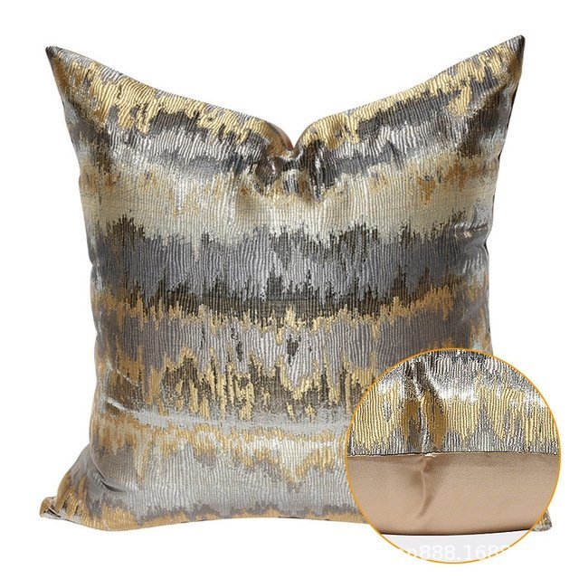 Luxury Gold Satin Pillowcase - Soft Polyester Cushion for Elegant Home Decor