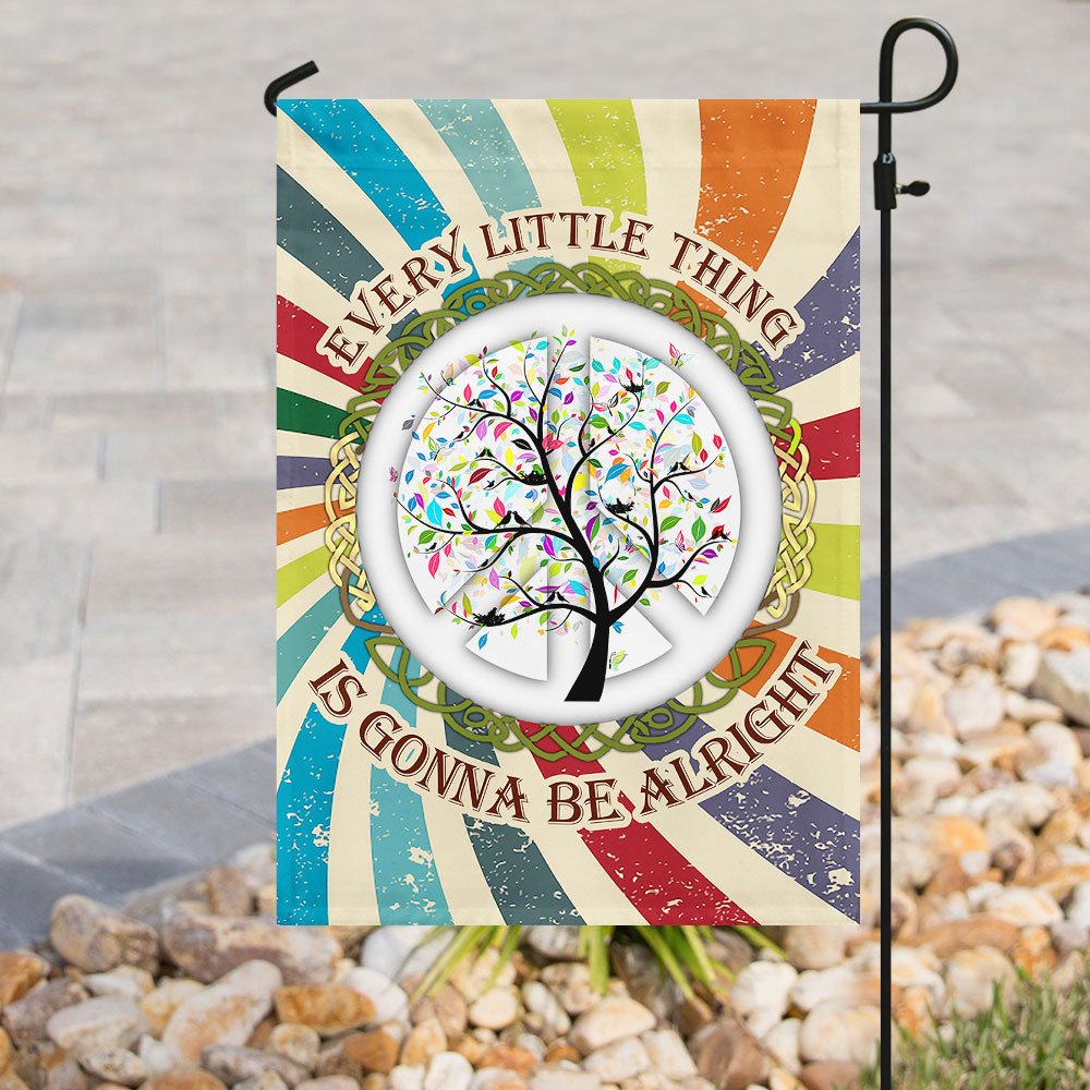 Double-Sided Canvas Every Little Thing Is Gonna Be Alright Flag