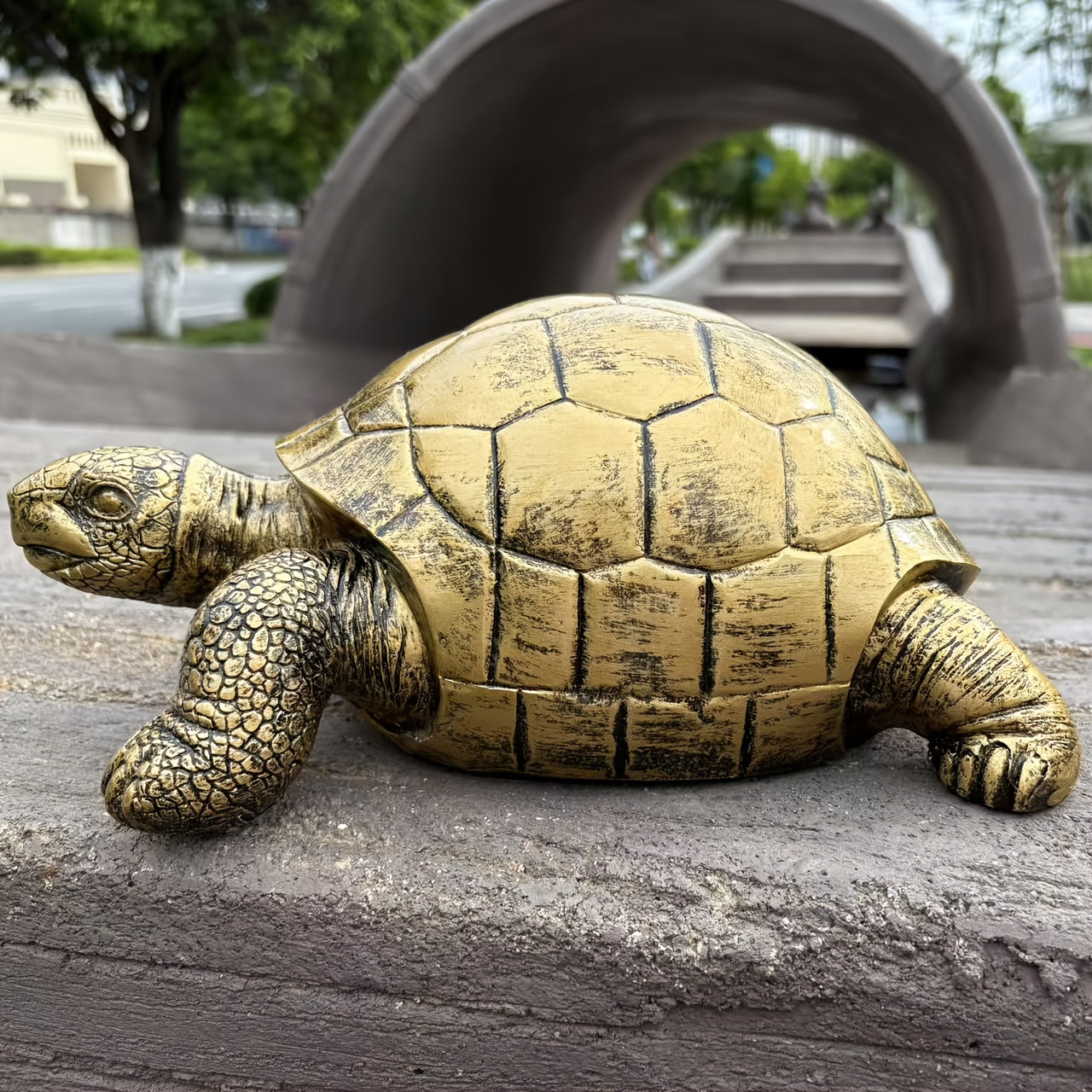 Resin Decorative Turtle Figurine for Garden and Outdoor Spaces