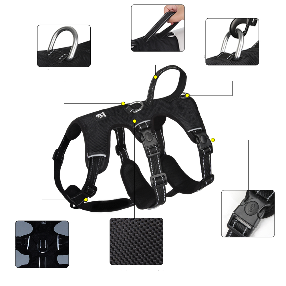Reflective Anti-Pull Dog Harness with Adjustable Fit