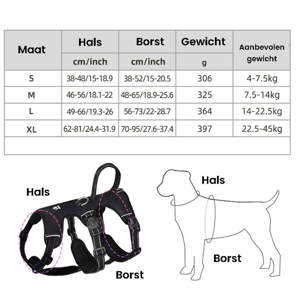 Reflective Anti-Pull Dog Harness with Adjustable Fit