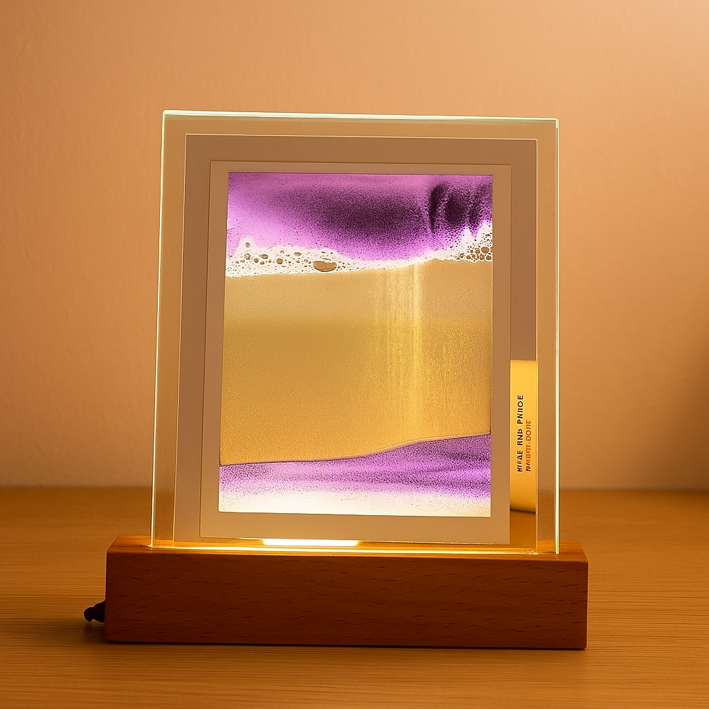 Flowing Sand Art Lamp with Warm LED Lighting