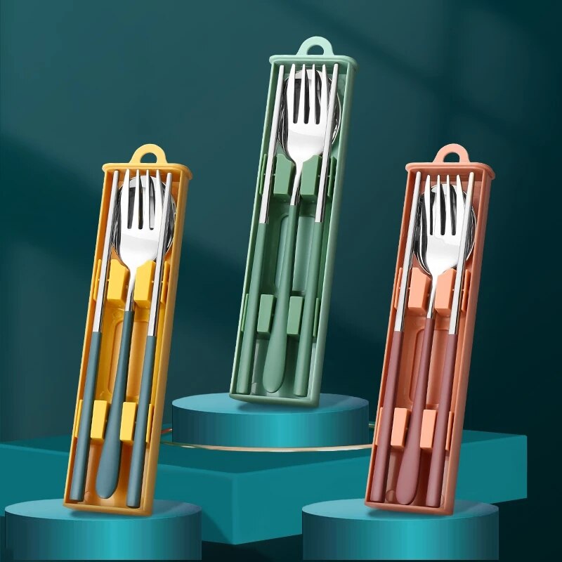 Portable Stainless Steel Japanese Cutlery Set
