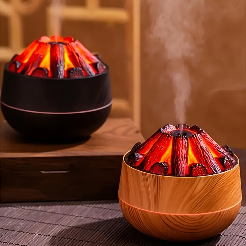Mini Charcoal Fire Humidifier with Realistic Flame Effect
