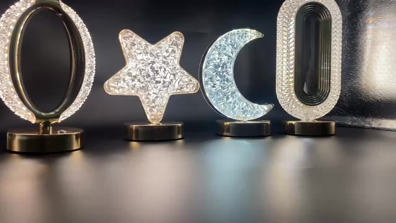 Dimmable Crystal Table Lamp with Touch Control